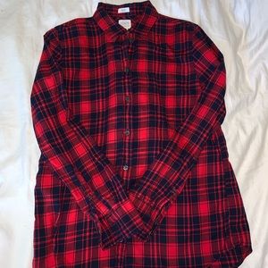J. Crew Navy & Red Flannel